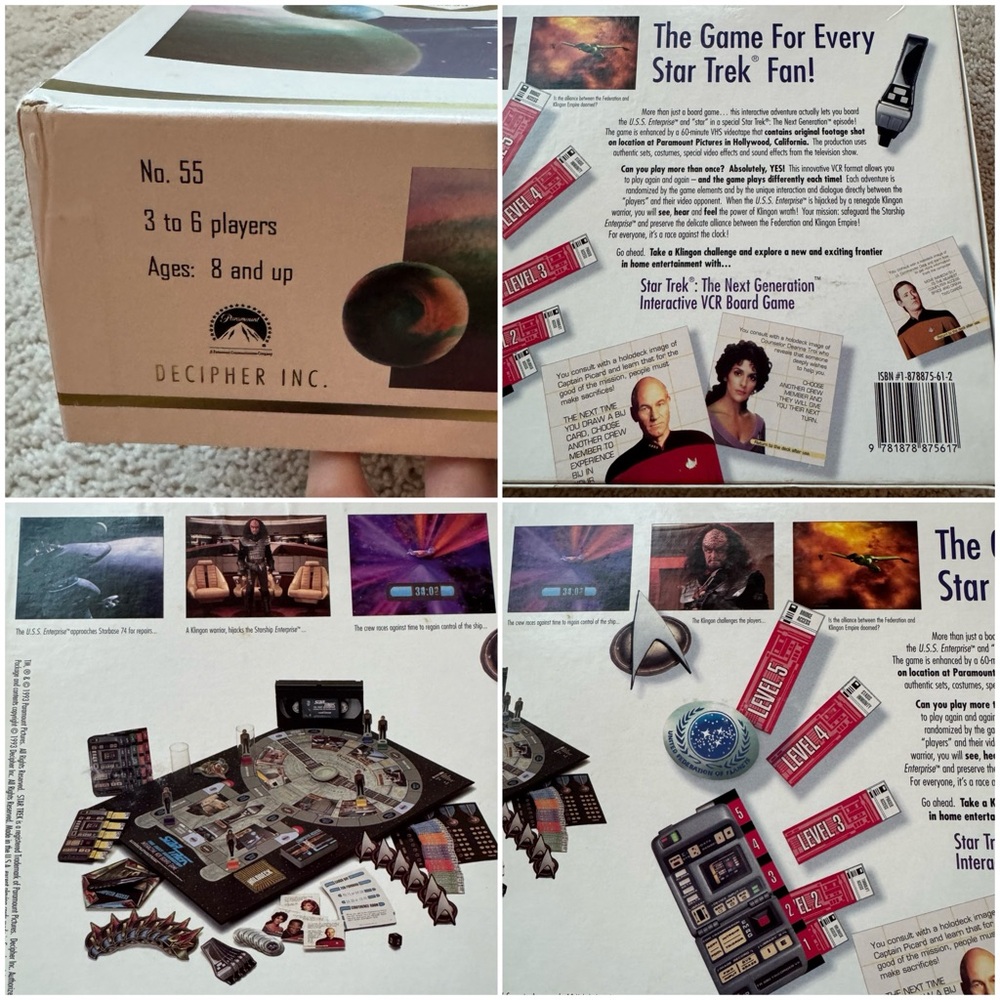 Star Trek The Next Generation Interactive VCR Board Game - Picture 4 of 14
